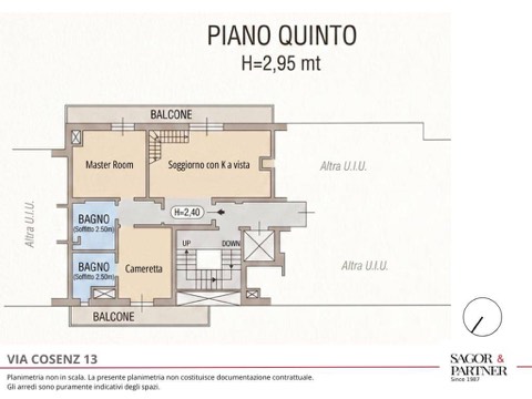 Planimetria del piano 5°